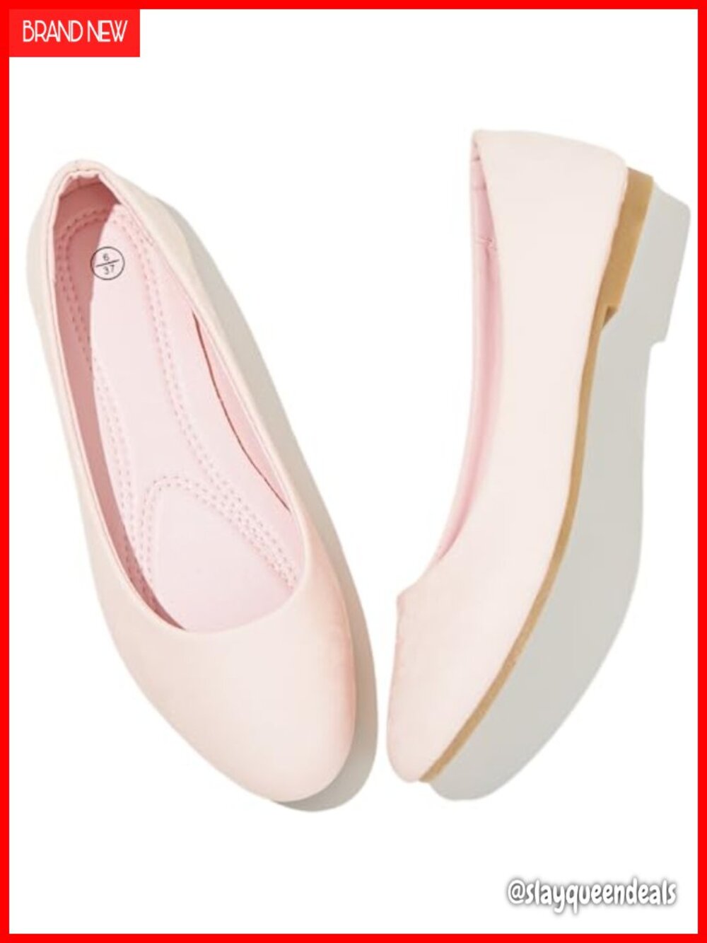 Women's Ballet Flats PU Leather Slip On Dress Shoes Memory Foam